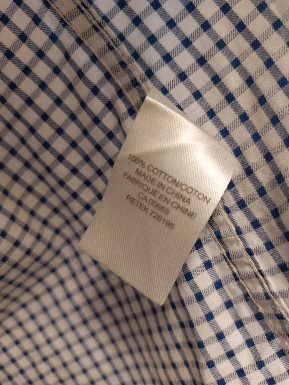 RW&CO. Navy and White Check Dress Shirt - Picture 4 of 4
